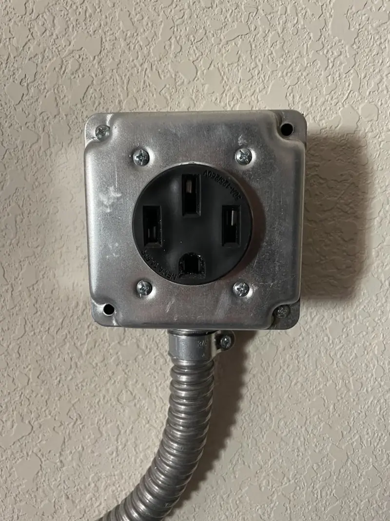 NEMA 14-50 outlet installed for Smart Home Electrical in Rancho Cucamonga
